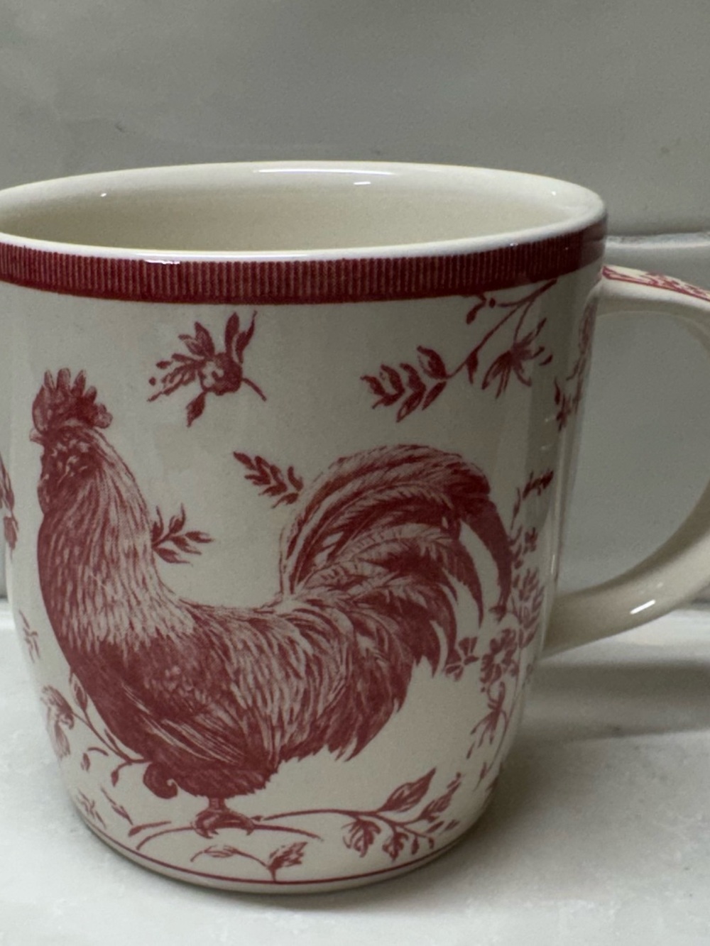 Vintage Queen’s "Rooster Red" Mug French Country Aesthetic